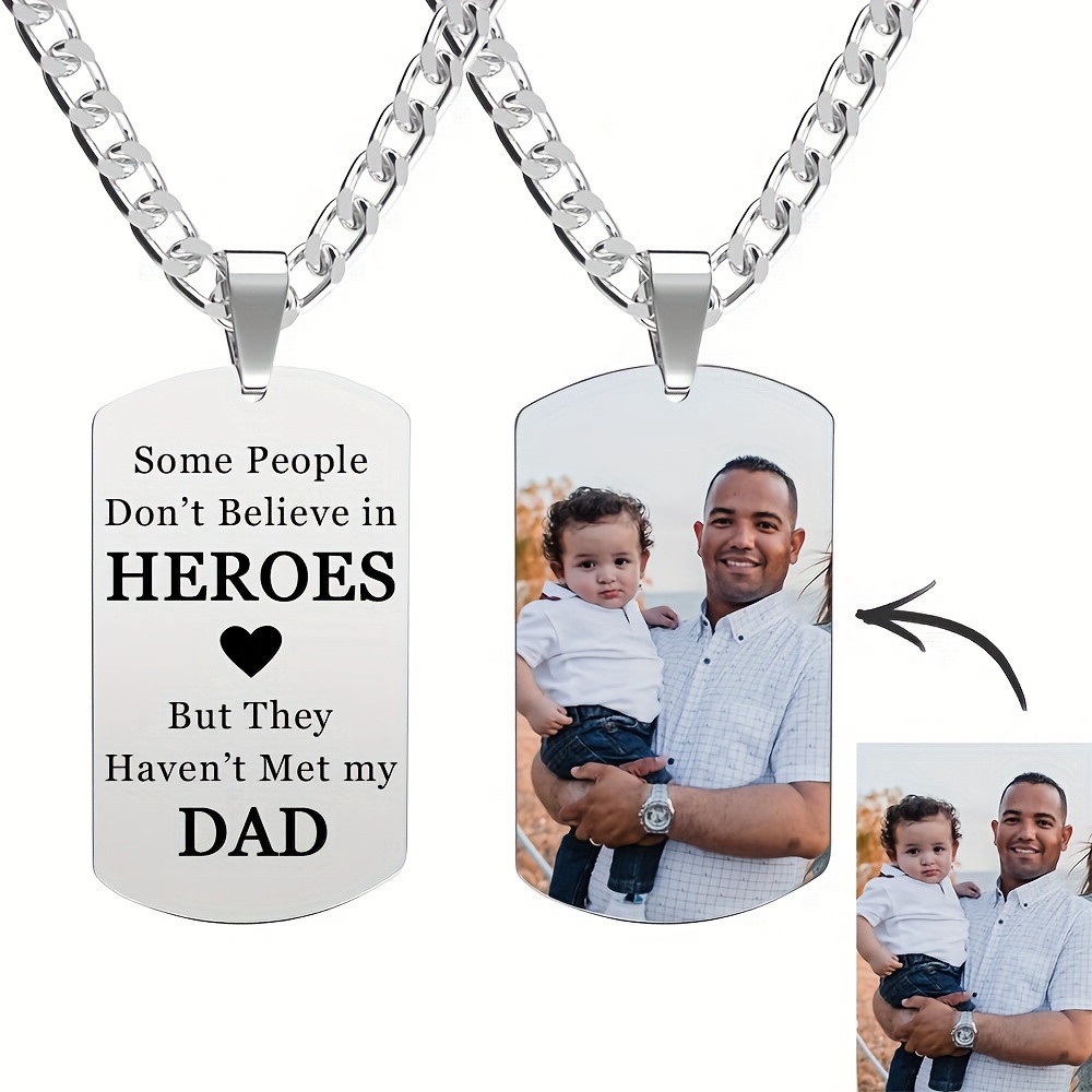 

Customized Photo & English Text Pendant Necklace Vintage Style Neck Chain Jewelry Decoration (only English )