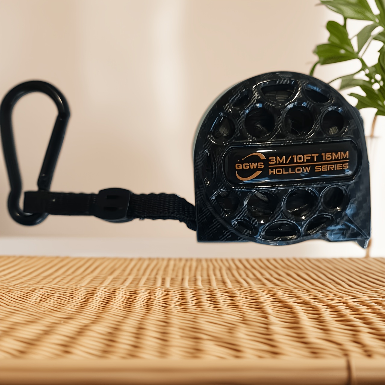 TEMU Carbon Fiber Measuring Tape, Dual Metric/imperial Measurement, Retractable, Designed With A Hollow Structure, Suitable For Carpentry, Home