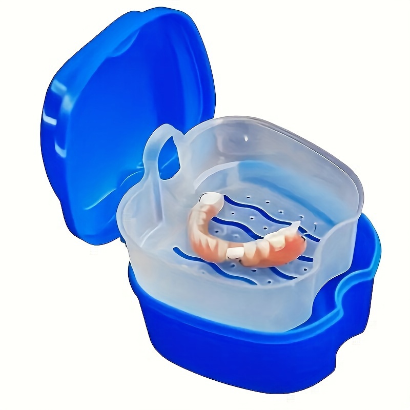 

1pc Elegant Denture Storage Container With Lid, Multifunctional Hanging Household Storage Box, Suitable For Desktop, Bathroom, Dormitory