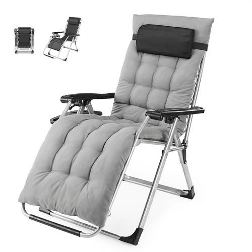 zero gravity lounge chair holder pillow removable cushion outdoor recliner