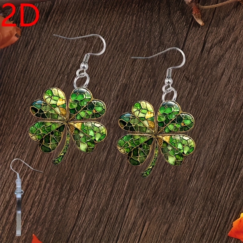 Vintage Inspired Four Leaf Clover Earrings for Women