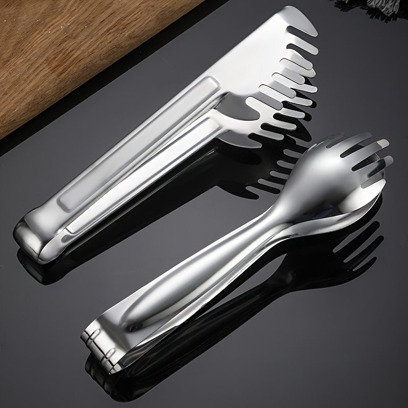 

Stainless Steel Pasta Tongs Set Of 1, Semi- Kitchen Food Clamp, Noodle Serving Tongs, Cooking Utensil For Home And Restaurant