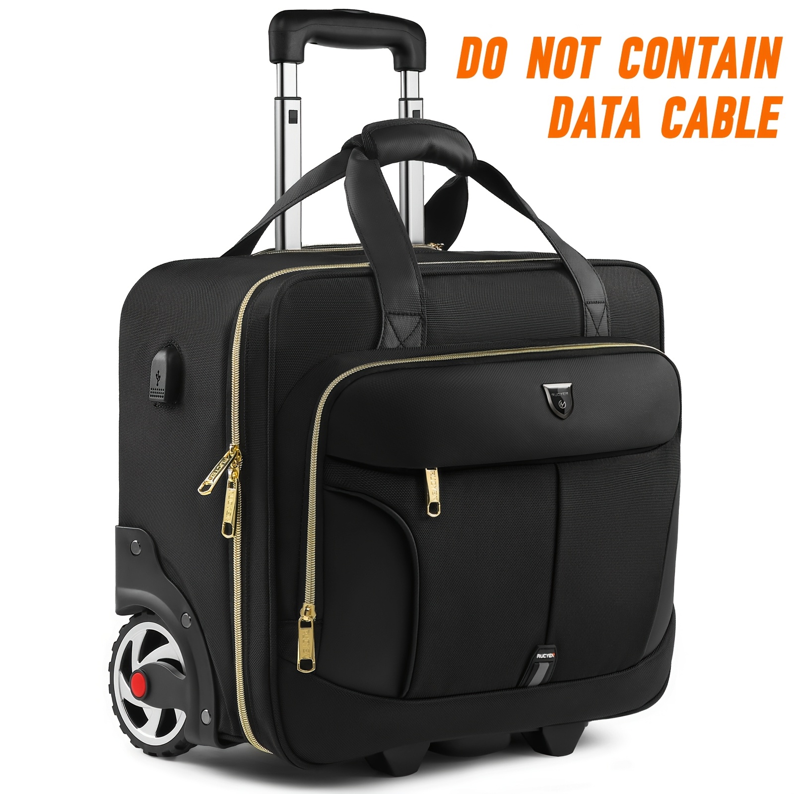 Aerolite 17 Laptop Roller Bag Suitcase Large Rolling Briefcase