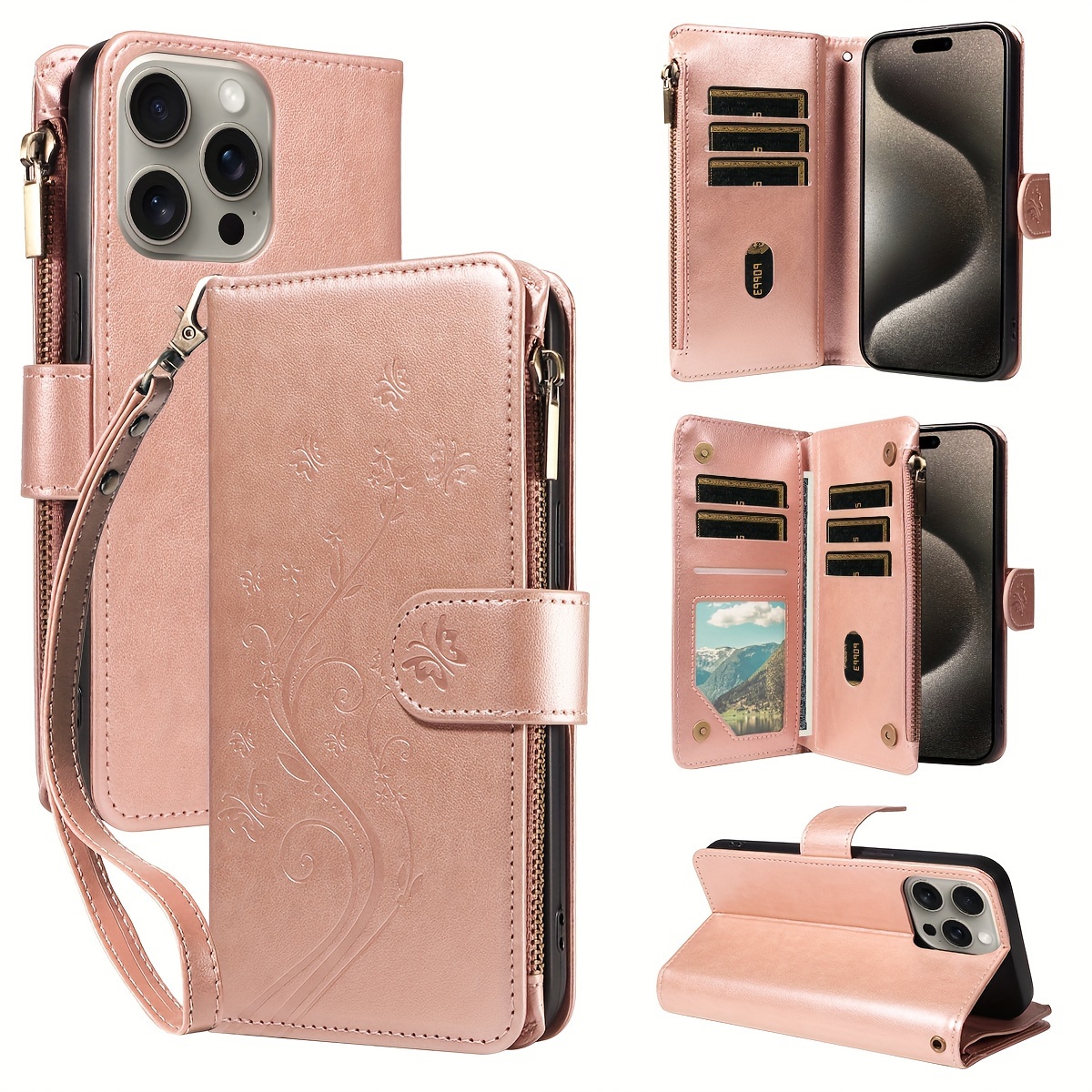 TEMU Phone Case - For Iphone18 Pro Max/18 Pro /18/17promax/17e/17pro/air/1716promax/15pro/13 Phone Case Flip Card Multi-functional Protective Case