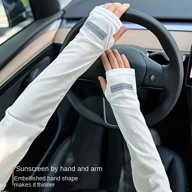 1 pair of mens and womens uv sun protection cooling arm sleeves loose suitable for football baseball basketball and volleyball details 2