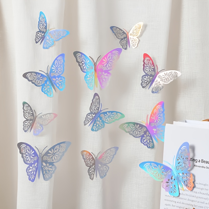 TEMU 48pcs 3d Decorative Paper | Reusable Easy-to-apply Stickers With Matte Crystal Embellishments, Ideal For Birthdays, Weddings, Outdoor Parties,