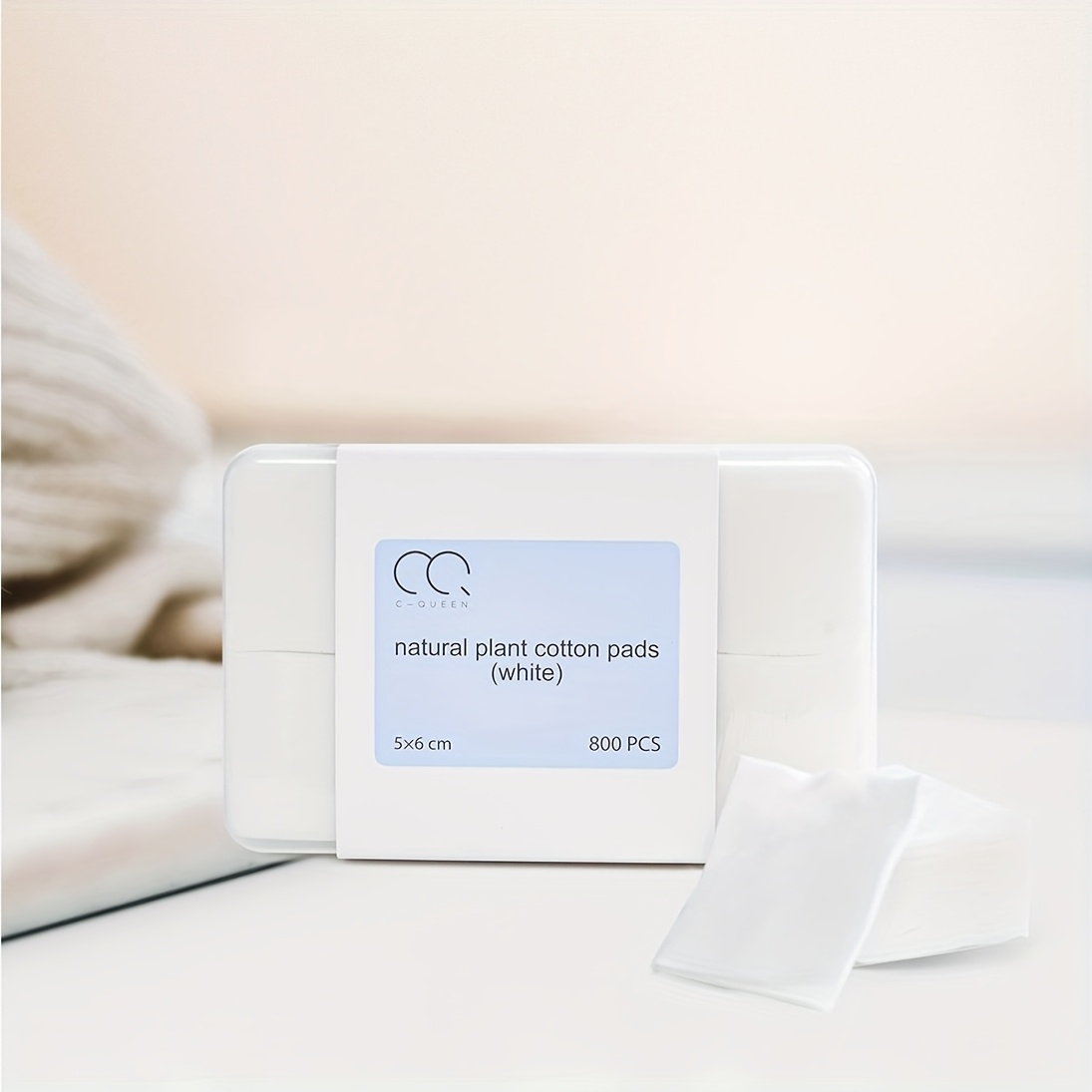 TEMU 800pcs Makeup Remover Pads And Facial Cleansing Square Pads, Suitable For , Non-tearing, No Chemicals, No Lubricants, (800pcs Thin)