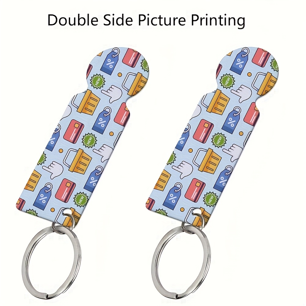 Image of 1pc 2-photo Custom Keychain Suitable For - -logo For Cart Tokens, Shopping Vouchers, Festival Gifts (christmas/lunar New Year/)