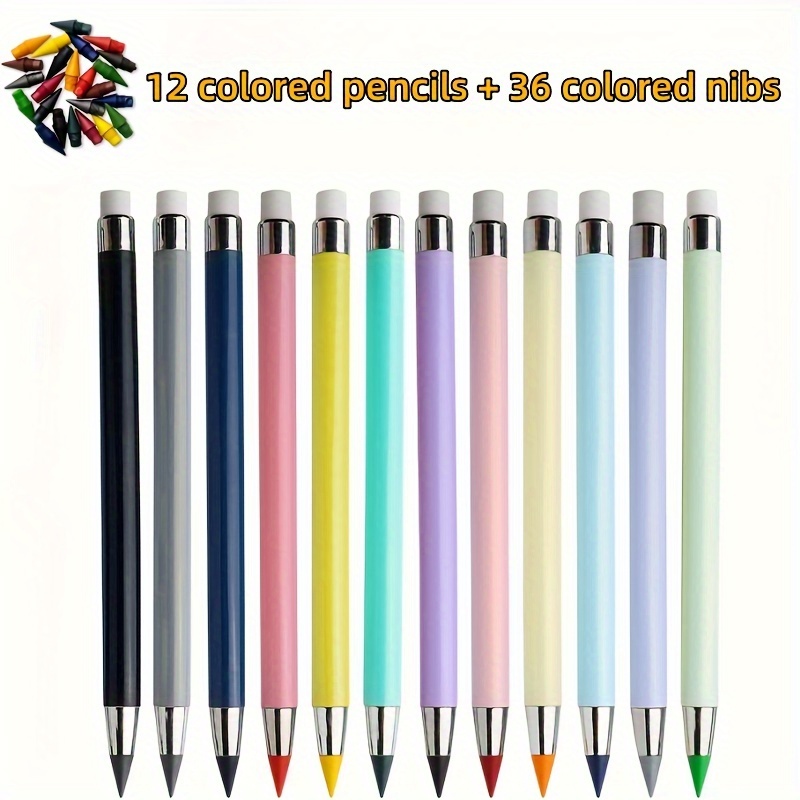 Set Di 6 Matite Meccaniche Kawaii Con Ricariche E Gomme – Simpatiche E Colorate Per Studenti
