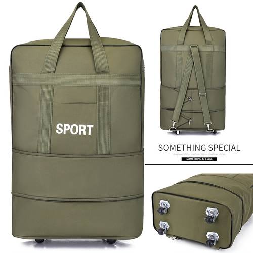 heavy duty expandable rolling duffle bag with spinner wheels large capacity 40 inch heavy duty wheeled suitcase expandable duffel for travel college dorm storage suitable for moving camping sports luggage