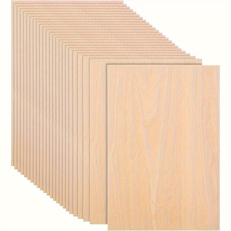 

10-pack Plywood Craft Sheets, 8x12 Inches Thin Wooden Board For Diy Projects, Model Making, And Wood Crafts