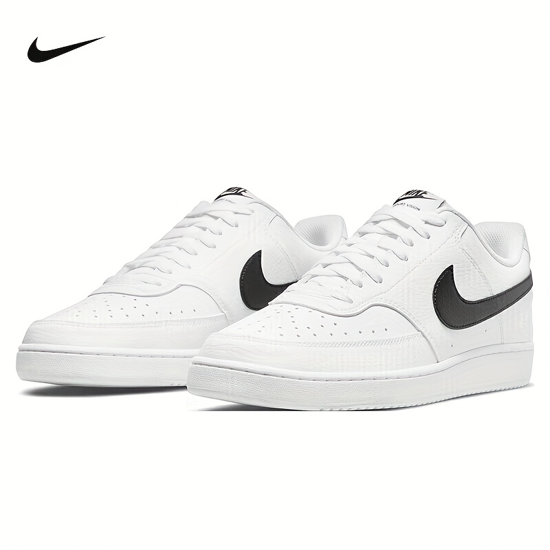 حذاء للرجال منخفض الطول - أحذية   lo nn sneakers، أبيض بالكامل مع لمسات سوداء/رمادية - تصميم رباط منخفض الطول، نعل مطاطي مبطن وجزء علوي صناعي - مناسب لجميع  ، للملعب، الصالة الرياضية، والاستخدام اليومي (الموديل dh2987-101) -
