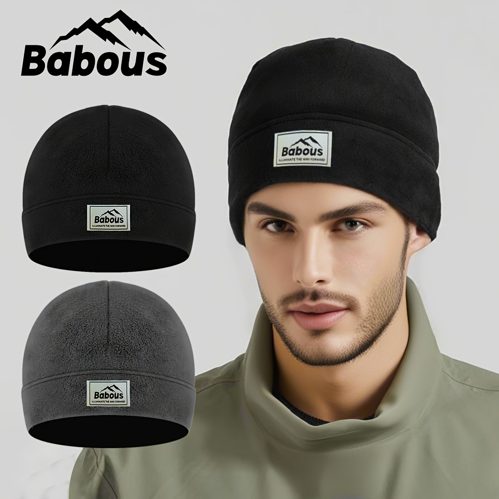 

2pcs/1pc Bonnet en d'Hiver pour Hommes, Chapeau Chaud pour Sports Extérieurs, Bonnet Thermique Coupe-Vent pour Randonnée, Cyclisme, Ski, Course à Pied