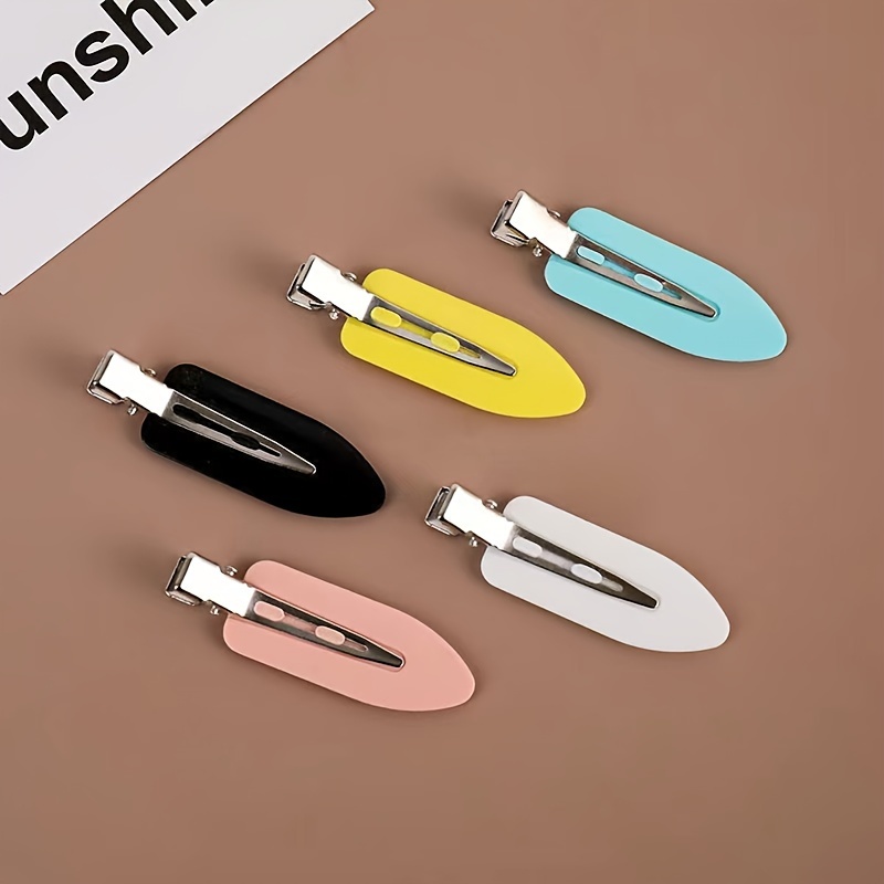 

Seamless Hair Clips For Makeup, Skincare, And Hair Styling - Solid Color Clips For Women