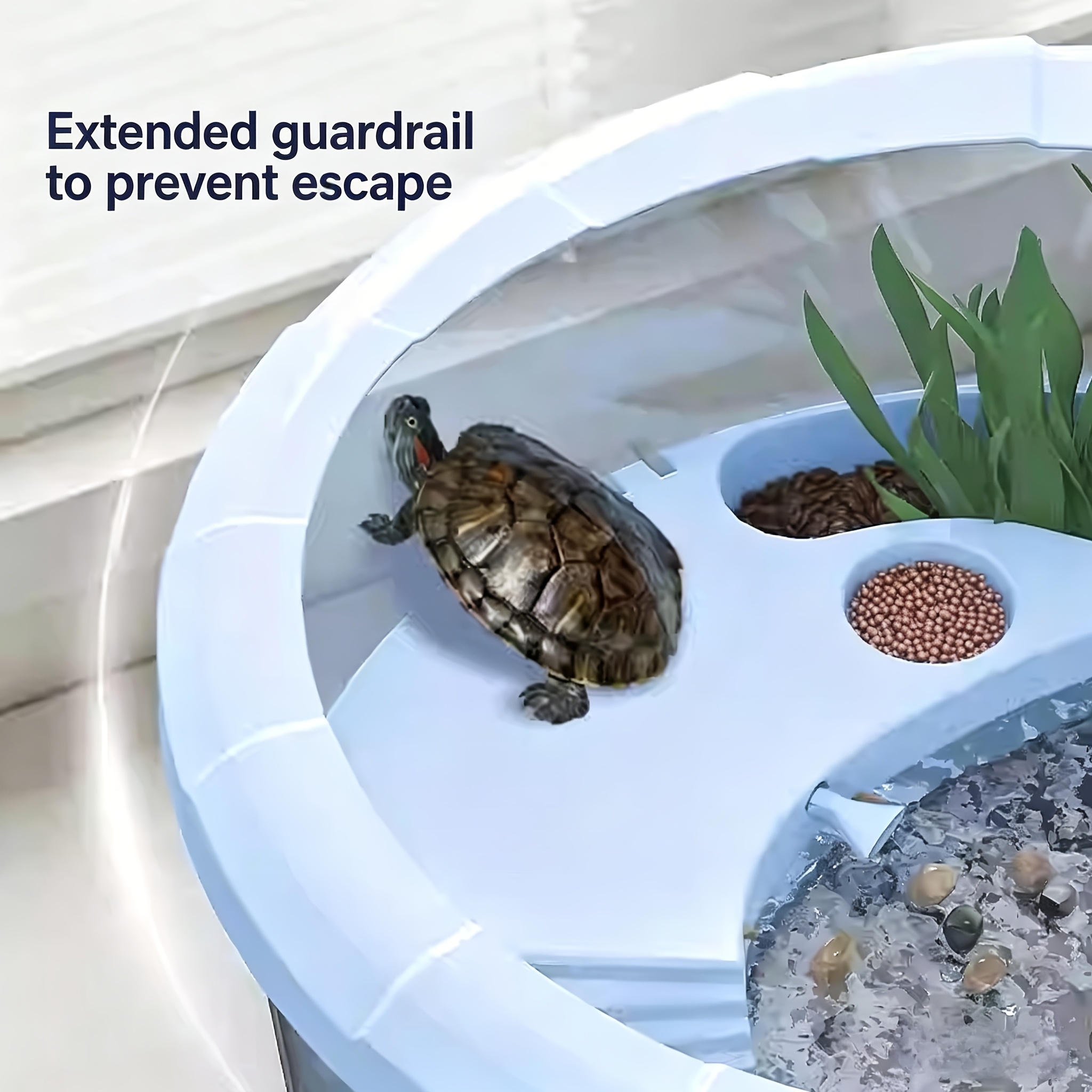 Large-Size Turtle Basking Platform, Turtle Tank, Specialized Brazilian Turtle Aquarium for Small Home Turtle Keeping, Suitable for Small Turtles, Essential for Turtle Husbandry---cst631b - Image 3