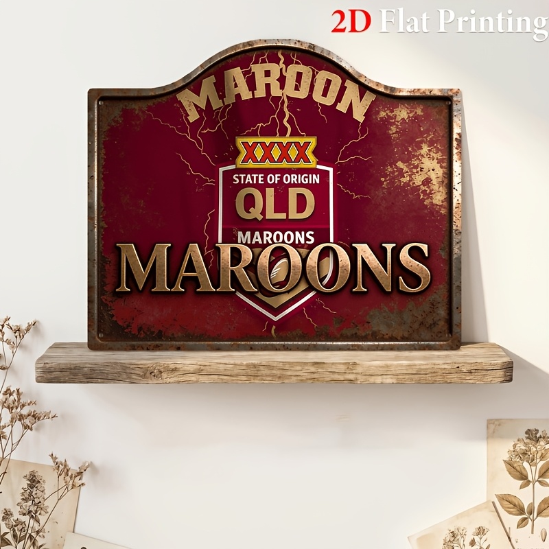TEMU 1pc, Aluminium Sign, Signs, Qld Vintage Wall Art Sign, Design With Xxxx Logo, Sports Bar, For Man Cave, Garage Decor