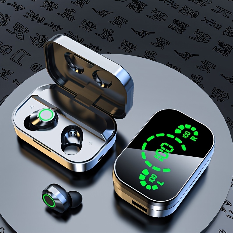 Ankriyul Wireless Earbuds Stereo Headset Sports Earphones With Charging Case