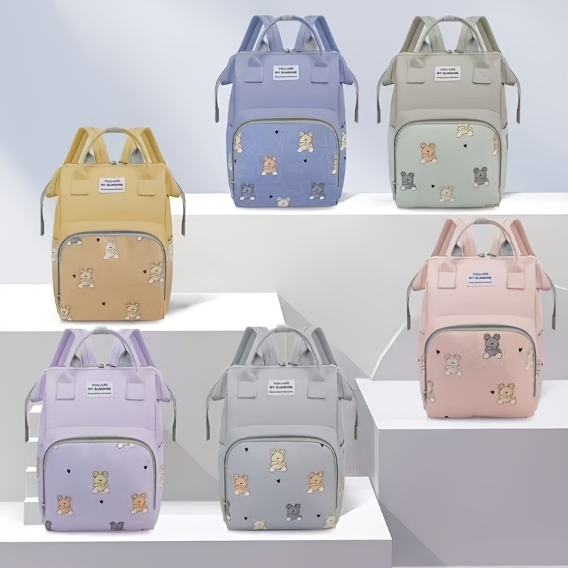 Mochila Multiusos para Viajes, Bolso de Pañales y Cambiador para Mujeres Embarazadas, Compatible con Cochecitos - Imagen 6