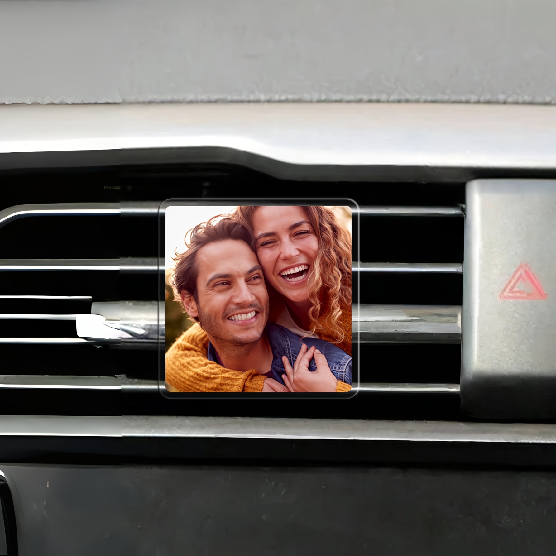 TEMU 1pc Personalized Customized Air Conditioning Air Outlet Photos, Car Decoration Ornaments, Family Photos Customized Car Interior Decoration Car