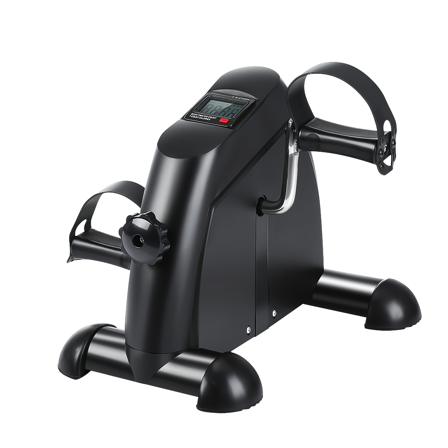 TEMU Mini vélo d'exercice polyvalent sous bureau - Vélo portable pour bras et jambes | Résistance réglable, écran LCD (Temps//Distance), batterie