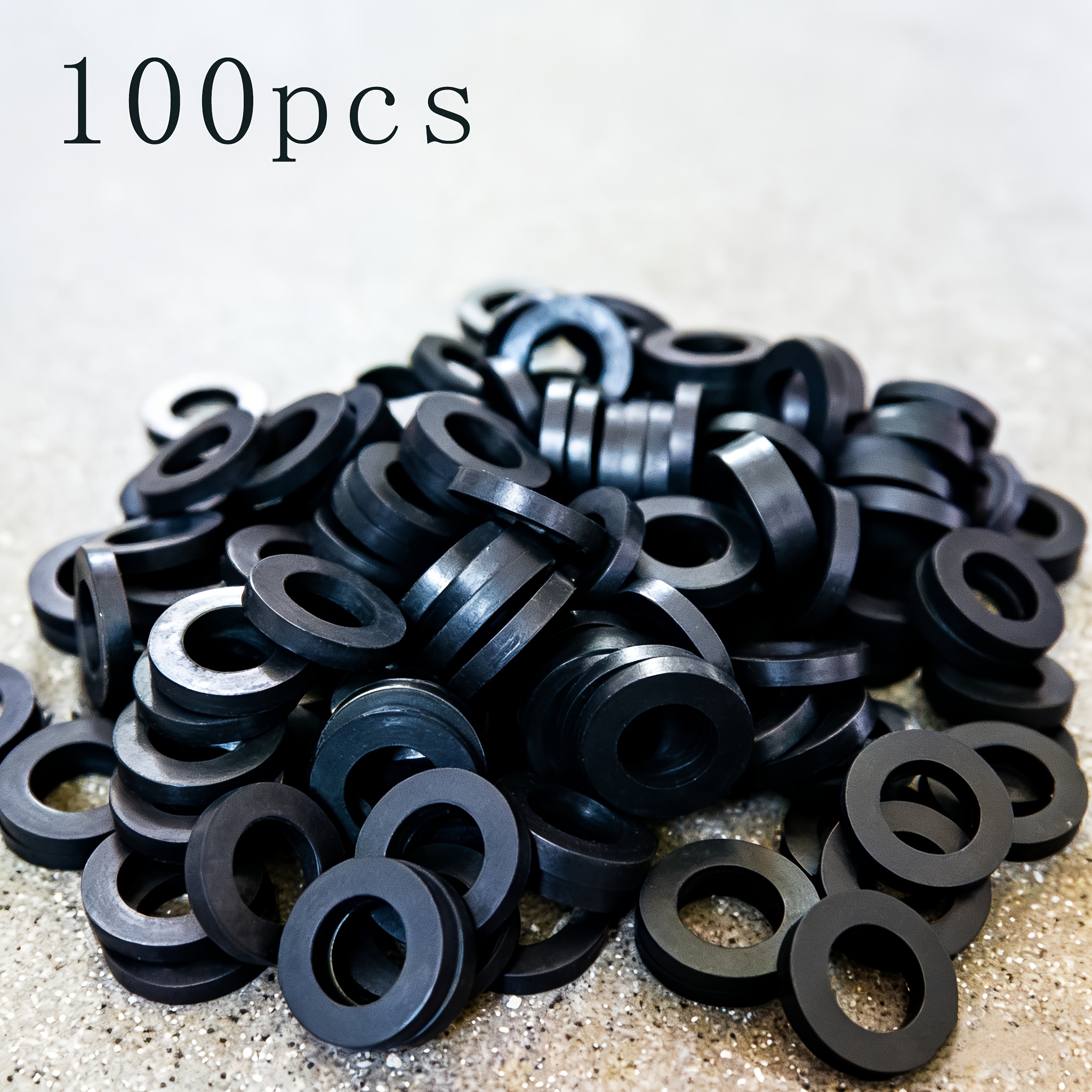 E-shop 100-teiliges Gummi-O-Ring-Set – Geeignet für Wellrohre, Duschschläuche, Wasserhähne, Warmwasserbereiter Steuerventile. Gleichmäßige Textur,