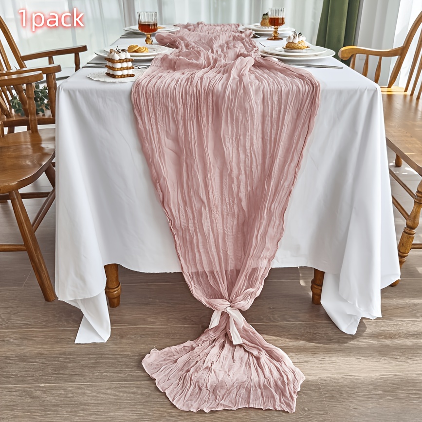 TEMU Elegant Romantic Table Runner 45x275cm 1 Pack For Wedding Birthday Festival Table Floral Decoration 17 X 108 Inches