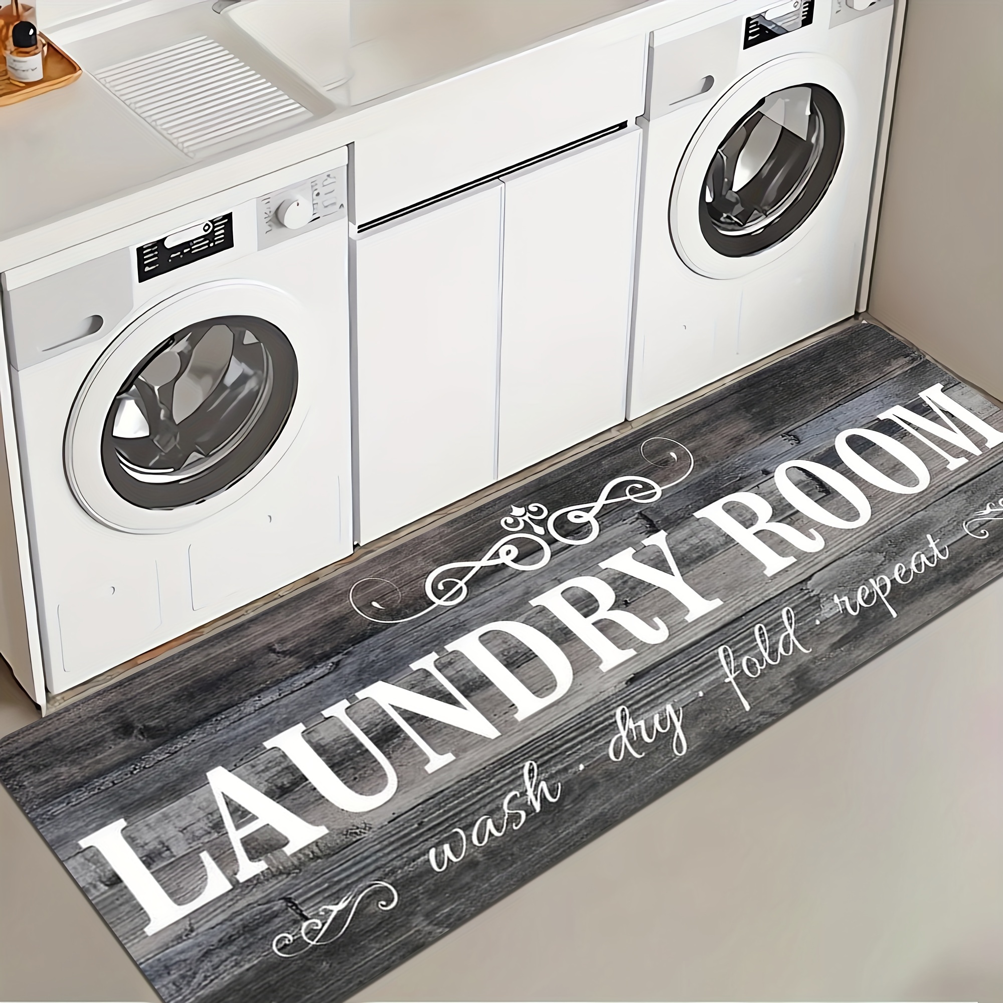 

Home Decor: Non-slip, Stain-resistant, Machine-washable Laundry Room Rug - 47.2" X 120cm