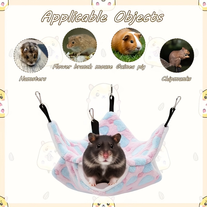3pcs Multi-Color Double-Layer Small Animal Hammock Set