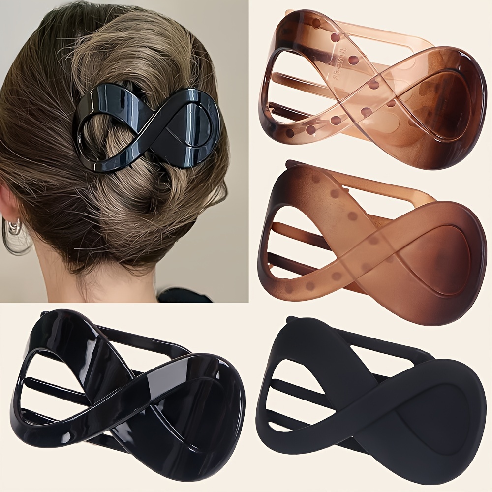 

4pcs 8-shaped , Plastic Accessories, 's , Size, , For Updo And Bun Hairstyles