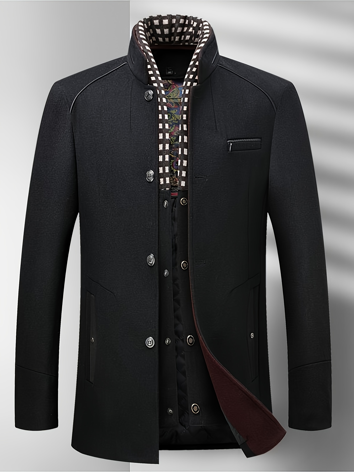 water obm fall winter mens age thick stand collar - Temu Hungary