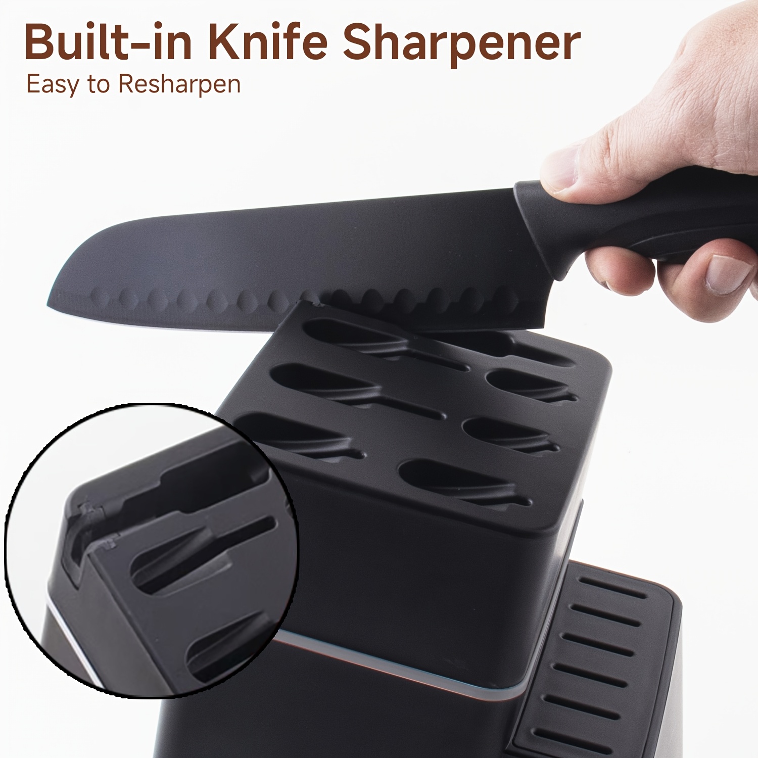 15pcs Professional Kitchen Knife Set with a Black Knife Holder, Including Chef'S Knives And Kitchen Scissors, Made of High-Carbon Stainless Steel for Exceptional Sharpness, Suitable for Home And Restaurant Use, Perfect for Christmas And New Year