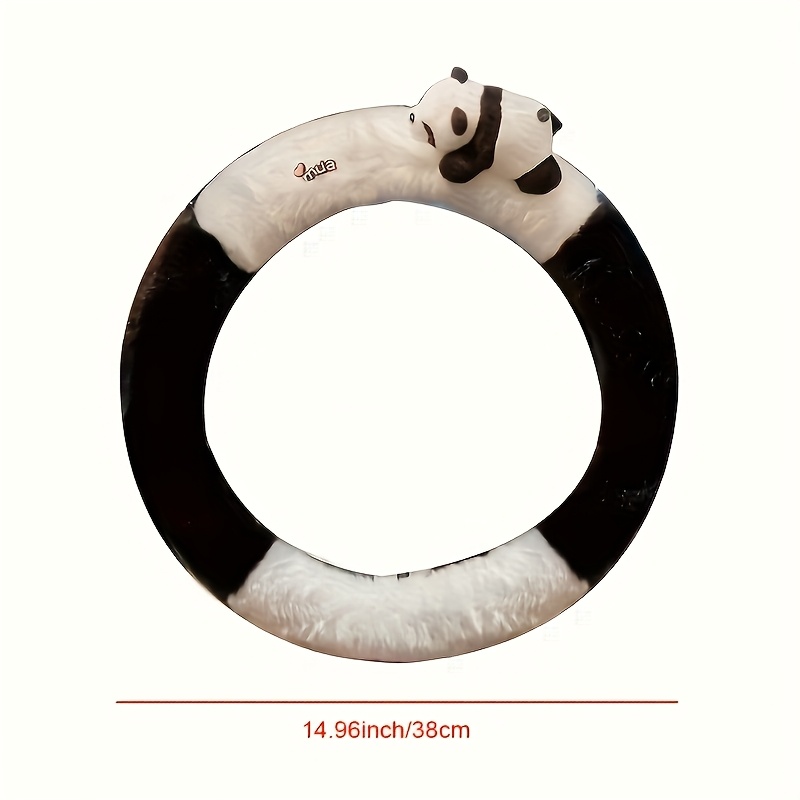 TEMU Steering Wheel Cover For Car, Winter Cartoon Plush Warm Car Handle Cover, Anti-slip Cute Vehicle Decoration Additions