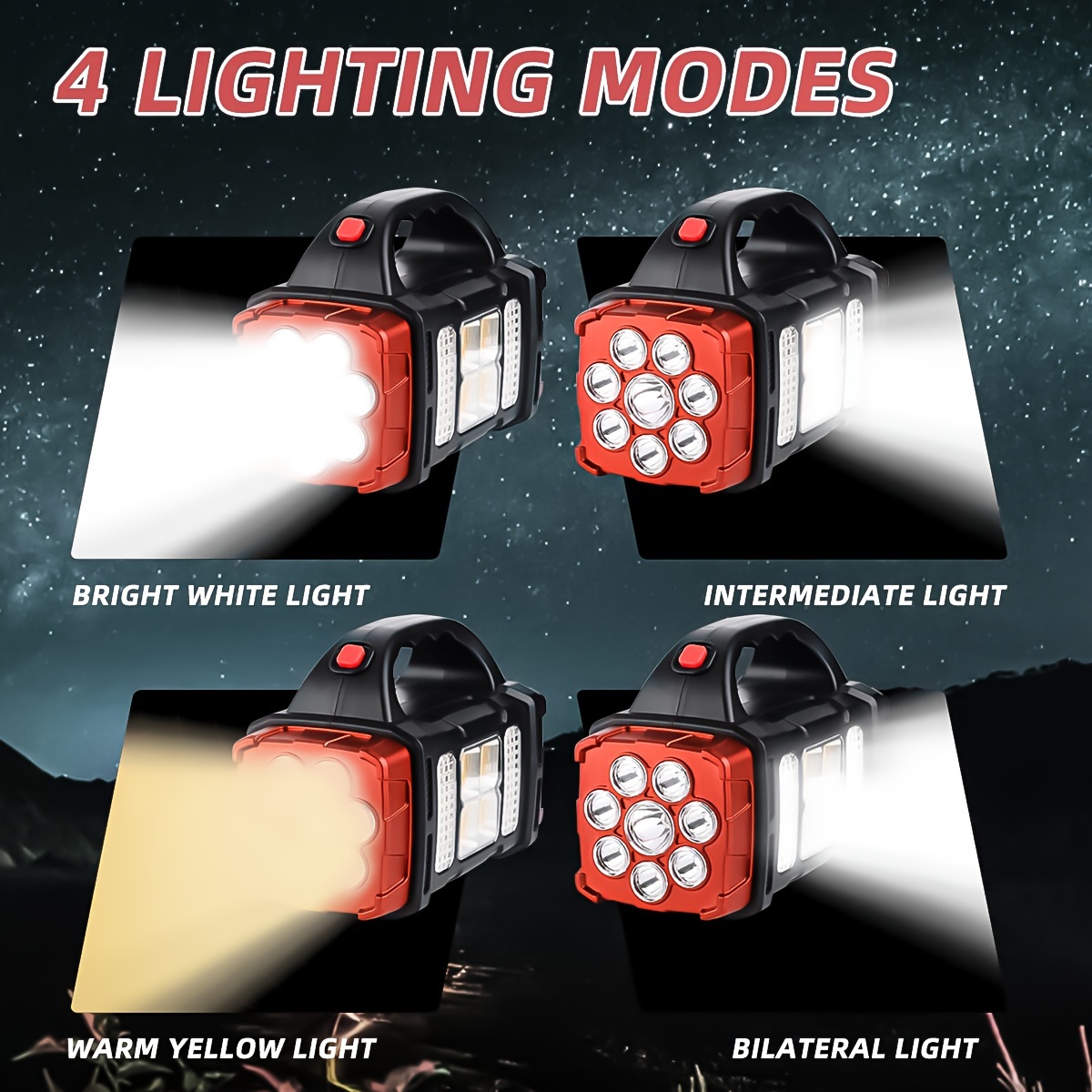 1pc multifunctional solar usb camping spotlight cob led 350 500 polished pc material with solar battery for camping fishing road emergencies gift suitable details 0
