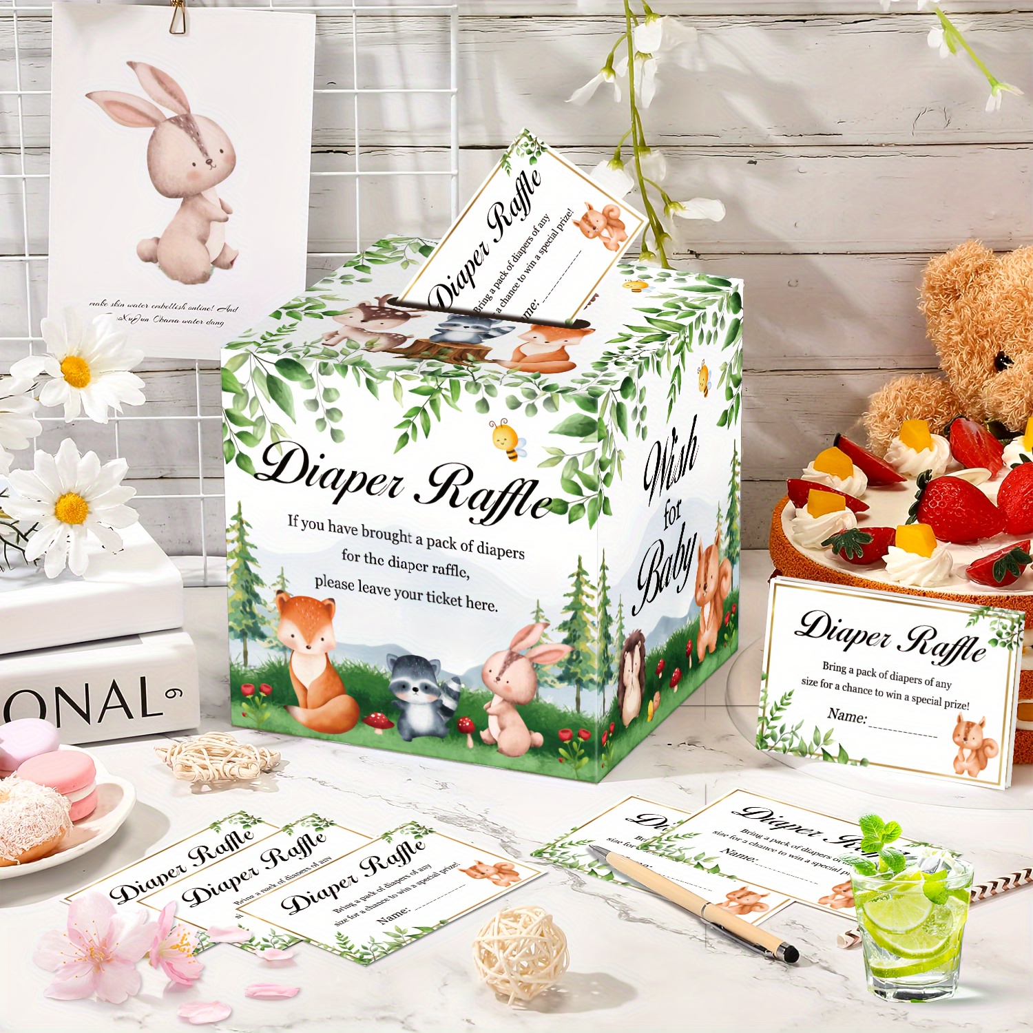 

51pcs Diaper Raffle Diaper Raffle Box Decoration Diaper Raffle Kit Suitable For Gender