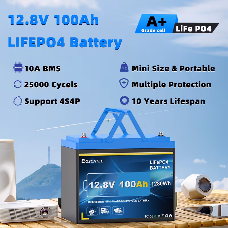 12 8v 100ah lifepo4 lithium battery built in 100a bms and low temp cut off to replacelead acid batteries backup power rv camping lithium rechargeable batteries lithium battery packs for automoti 12 8v 100ah 8
