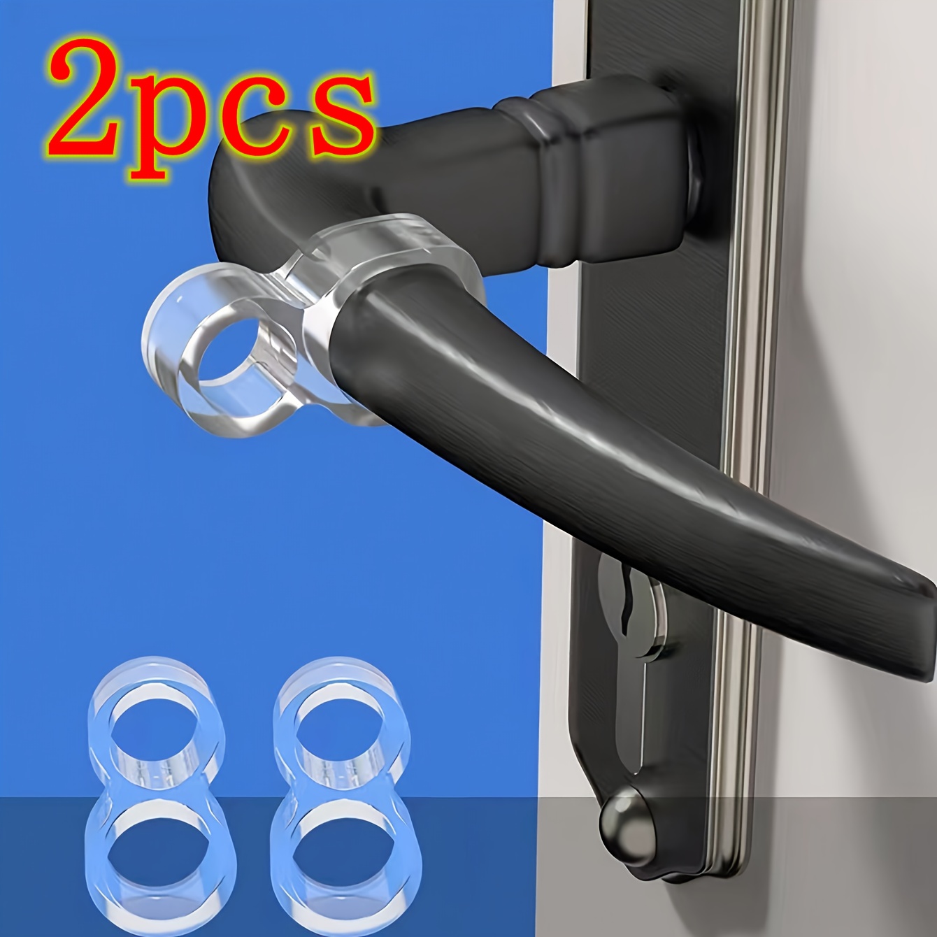 2pcs Shock Absorbing Silicone Door Stop Rings