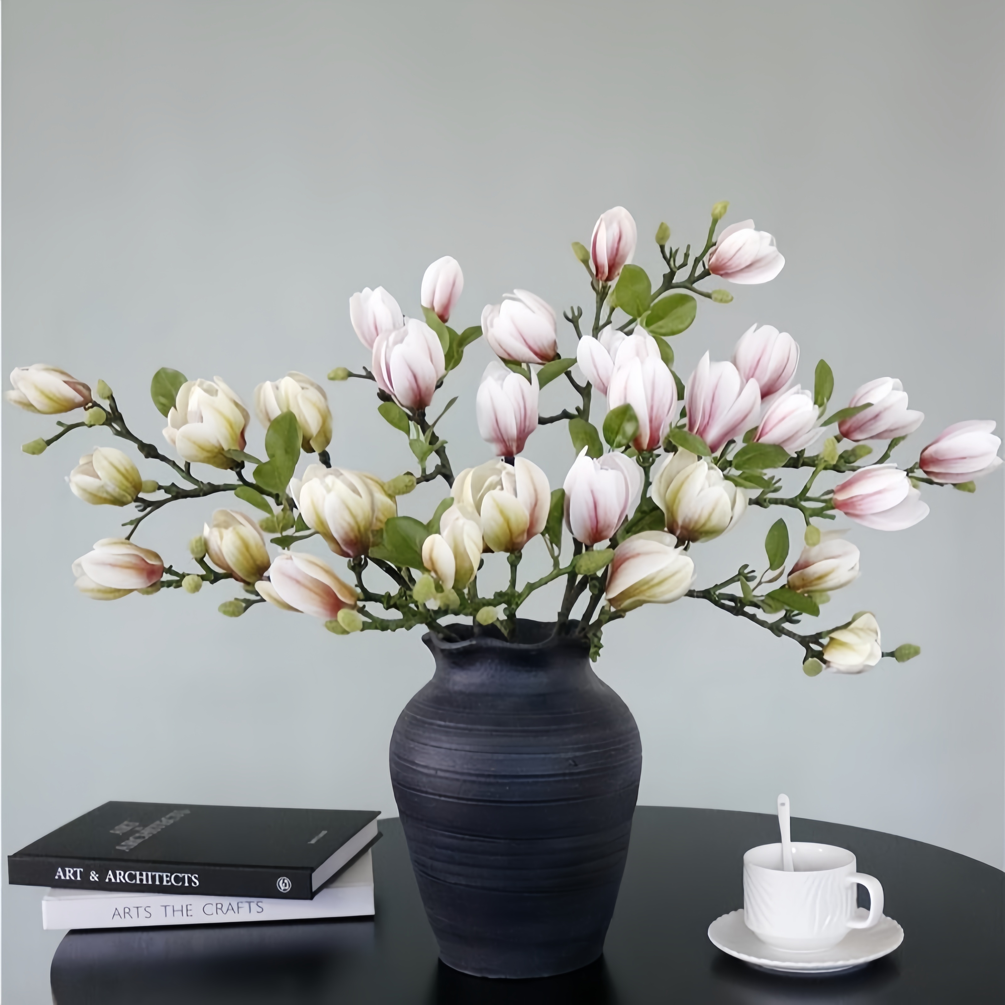 

4pcs Magnolia Flowers, Realistic Petals And Leaves, Ideal For Home Vase Arrangements, Office Decor, Weddings, Valentine's Day, Graduations - Mixed Colors