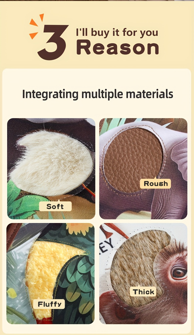 Early Development & Activity Toys For Babies, Tactile Perception, Early Education Cloth Book, Newborn Baby Gift Set, Halloween Gifts, Christmas Gifts, Soft Touch Picture Book, Baby Toys