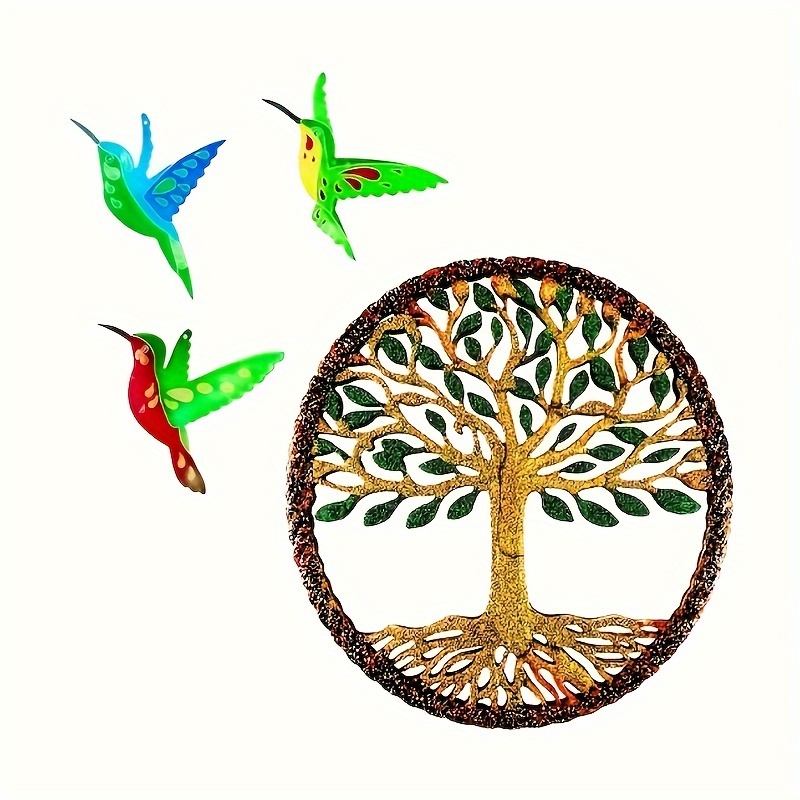 

4pcs Epoxy Resin Mold With Hummingbirds, Tree Pattern Silicone Resin Mold For Wall Art, Diy Handmade Tools