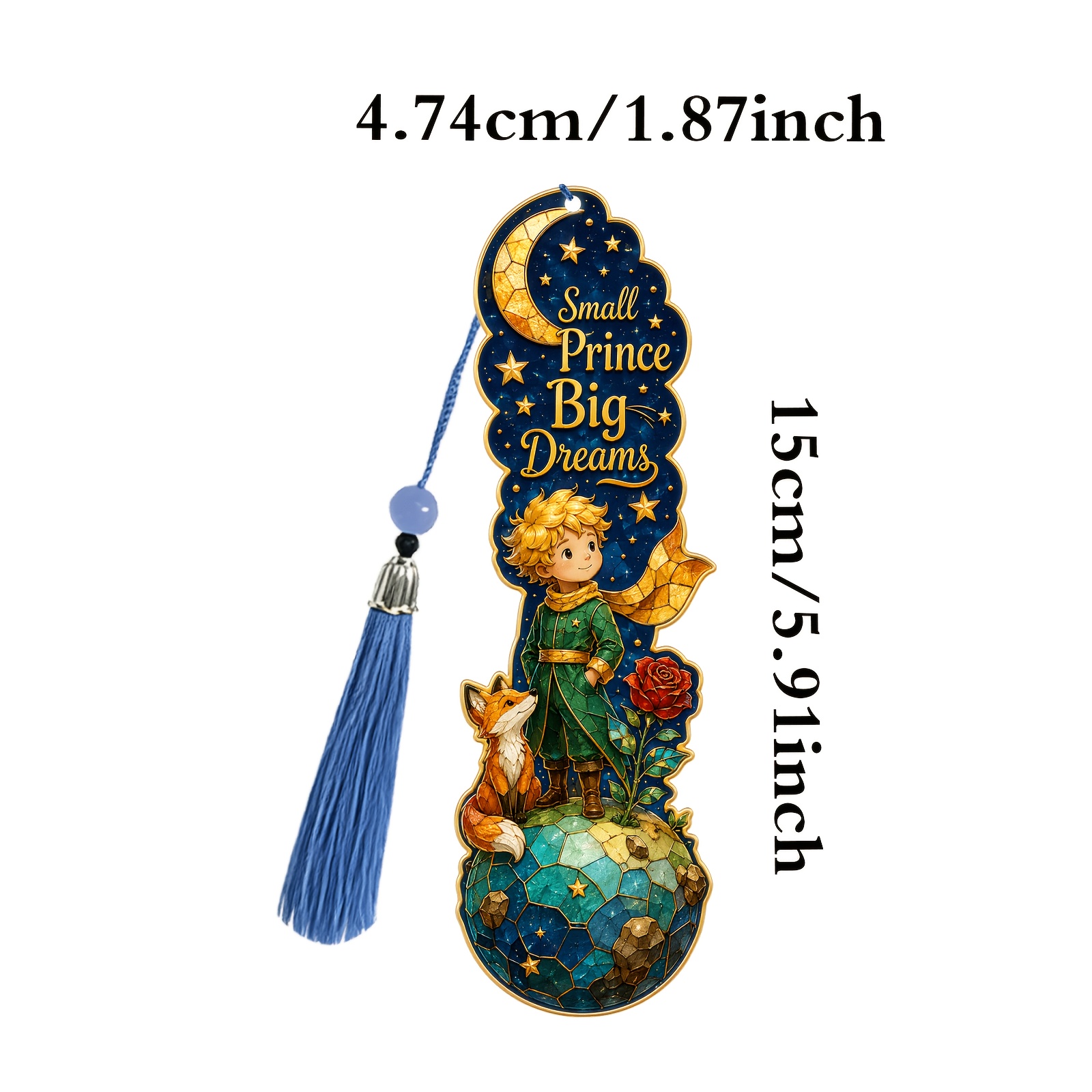 TEMU 1 pieza de marcapáginas acrílico del , estilo , con borla decorativa, , divertido e inspirador, adecuado como regalo para amantes de los libros,
