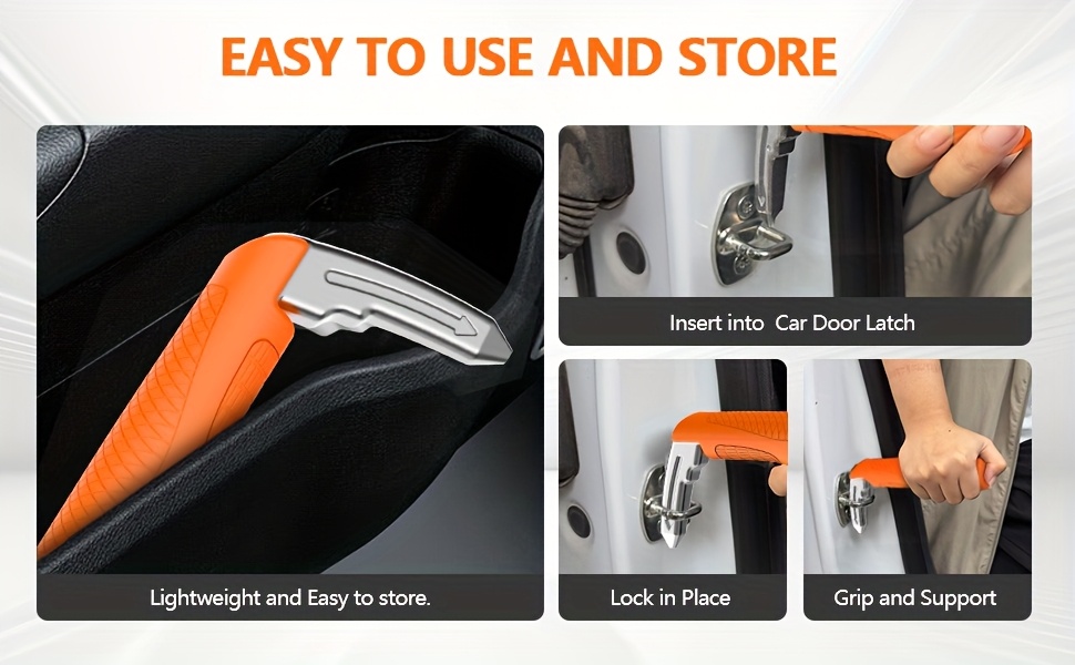 Multifunctional Car Handle Assistant for Elders & Disabled, 3-in-1 Automotive Door Support Handle, Senior Friendly Car Door Lever
