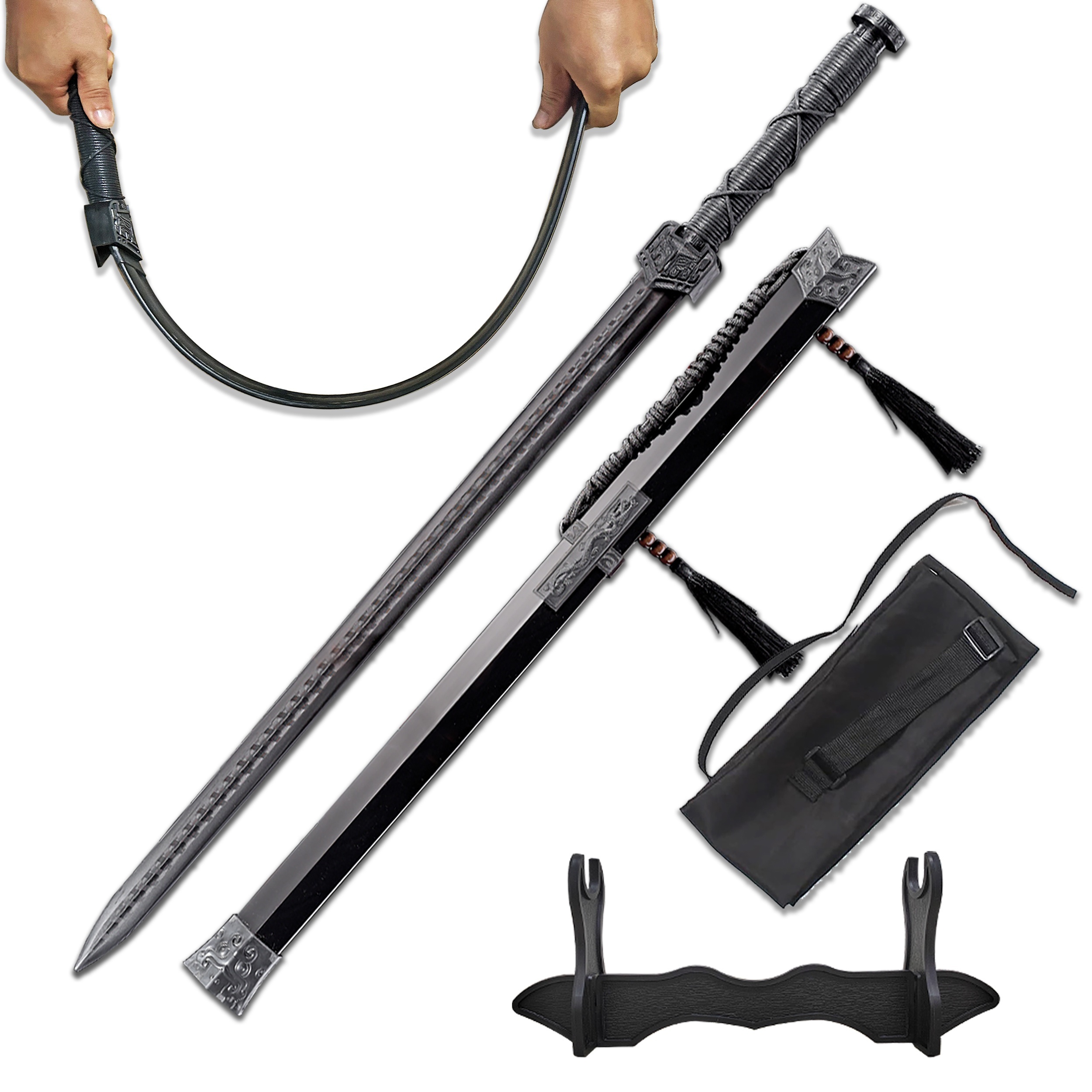 TEMU Chinese Han Sword, Polypropylene Long Sword With High Toughness, Training Sword