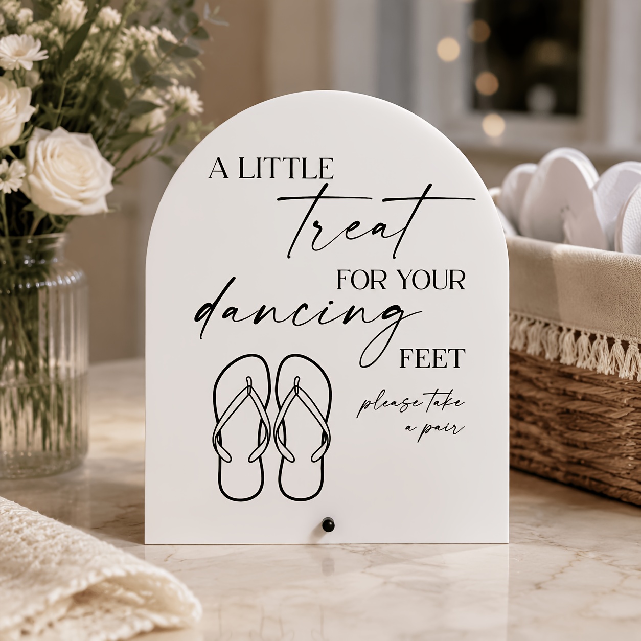 TEMU Ciabatte - per i piedi , Decorazioni per la reception nuziale, Bomboniera per feste di ospiti, nuziale in acrilico per i piedi , per ciabatte da