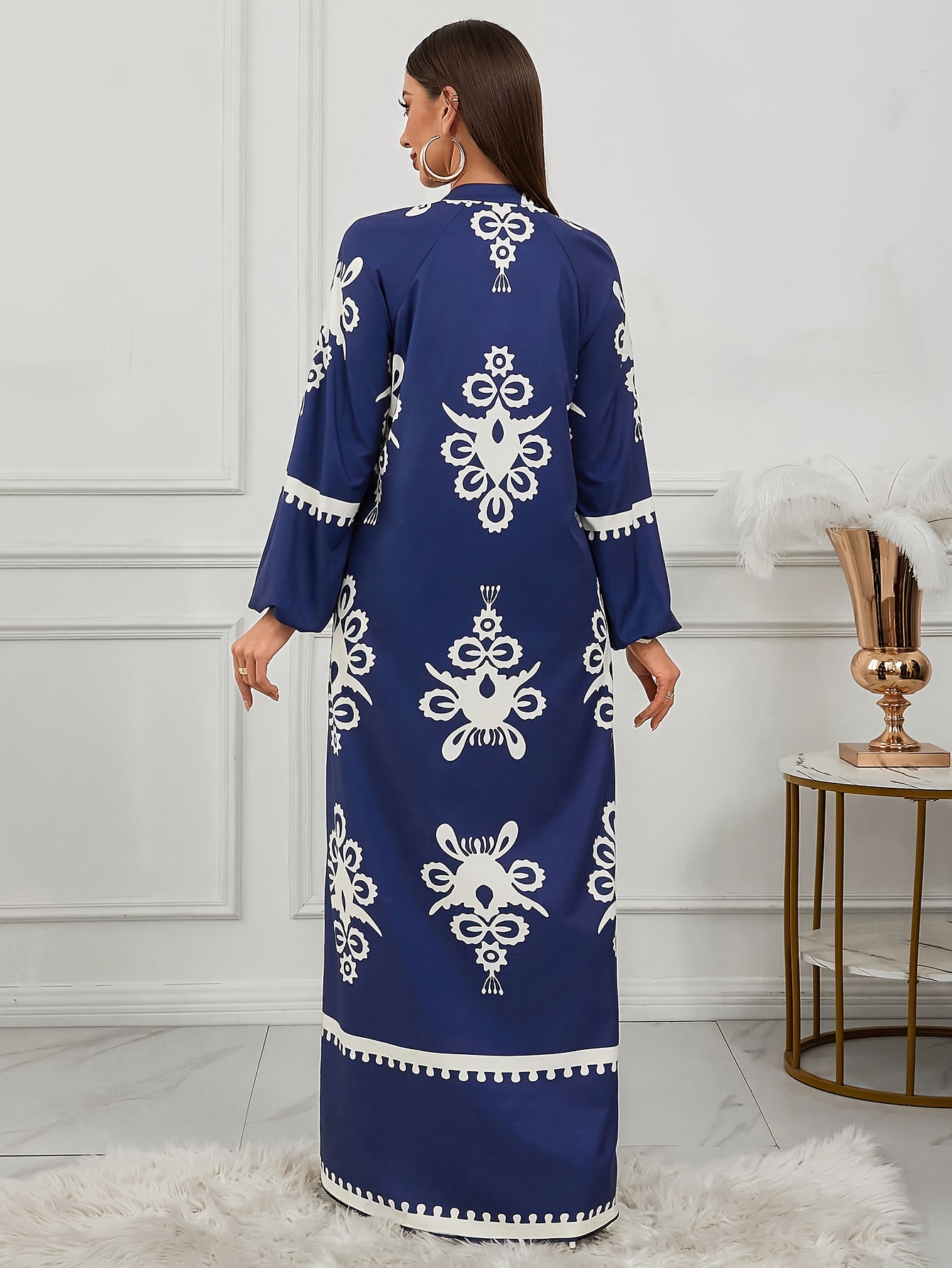sachin and babi light blue dress V-Neck Dress for Women's Short Sleeve Casual Dresses Elastic Waist Solid  Elegant Maxi A-Line Dress main image 1