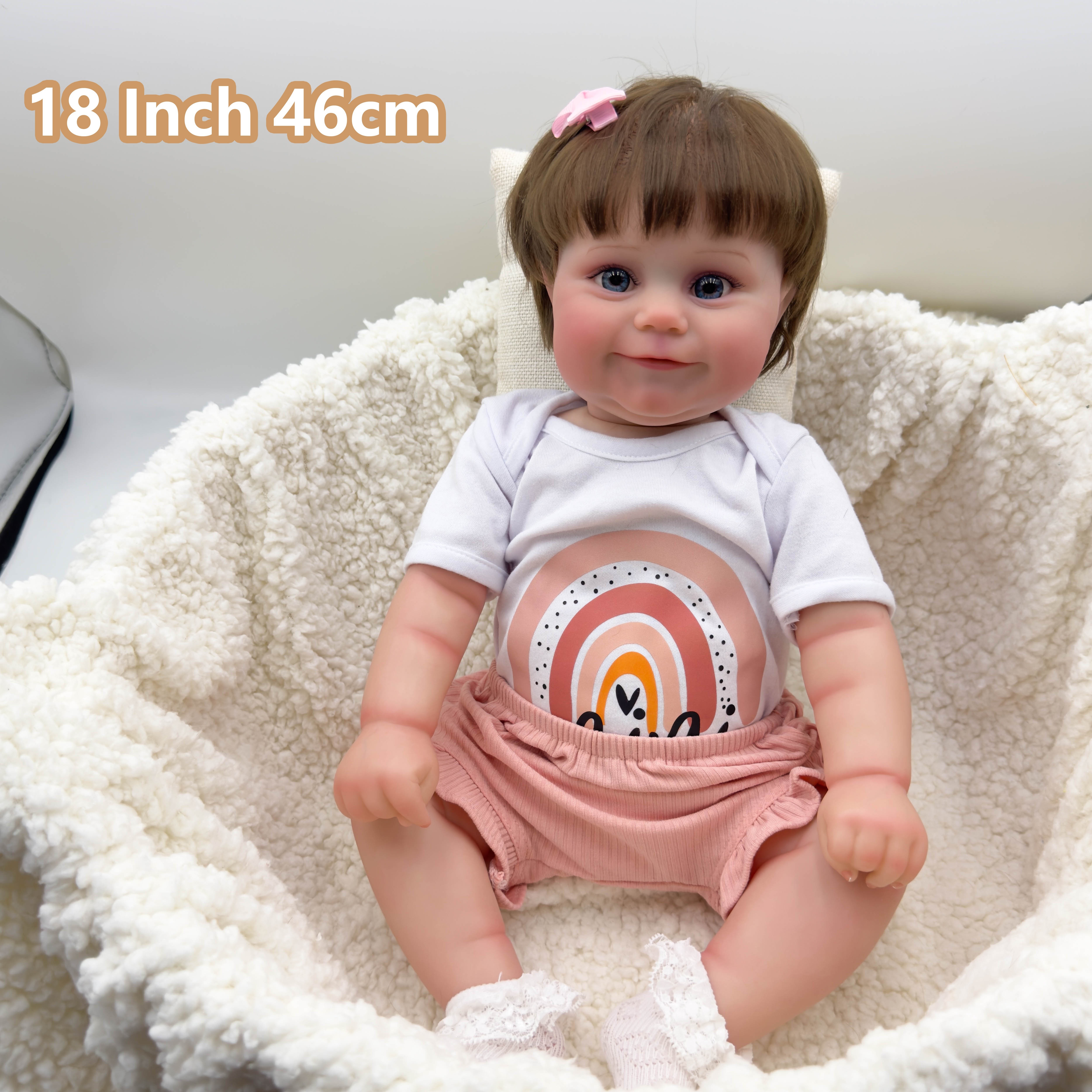 Lifelike Reborn Baby Dolls Girl Washable Full outlet Body Vinyl Handmade Gifts for Kids