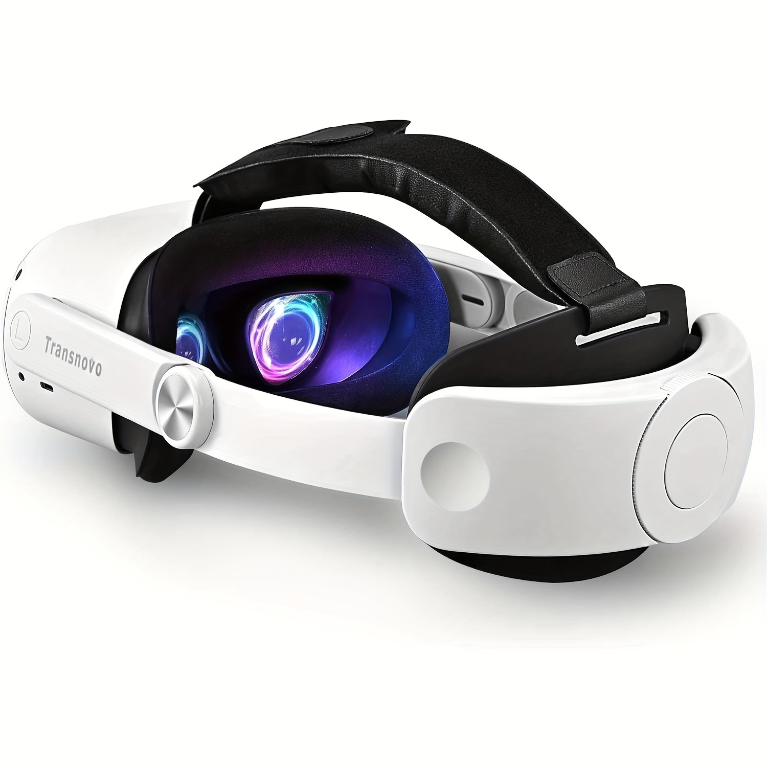 TEMU Transnovo Vr Head Strap For Oculus Quest 2/3, Lightweight, One-button Retraction, & Gaming Accessories For 2/3 Head Strap