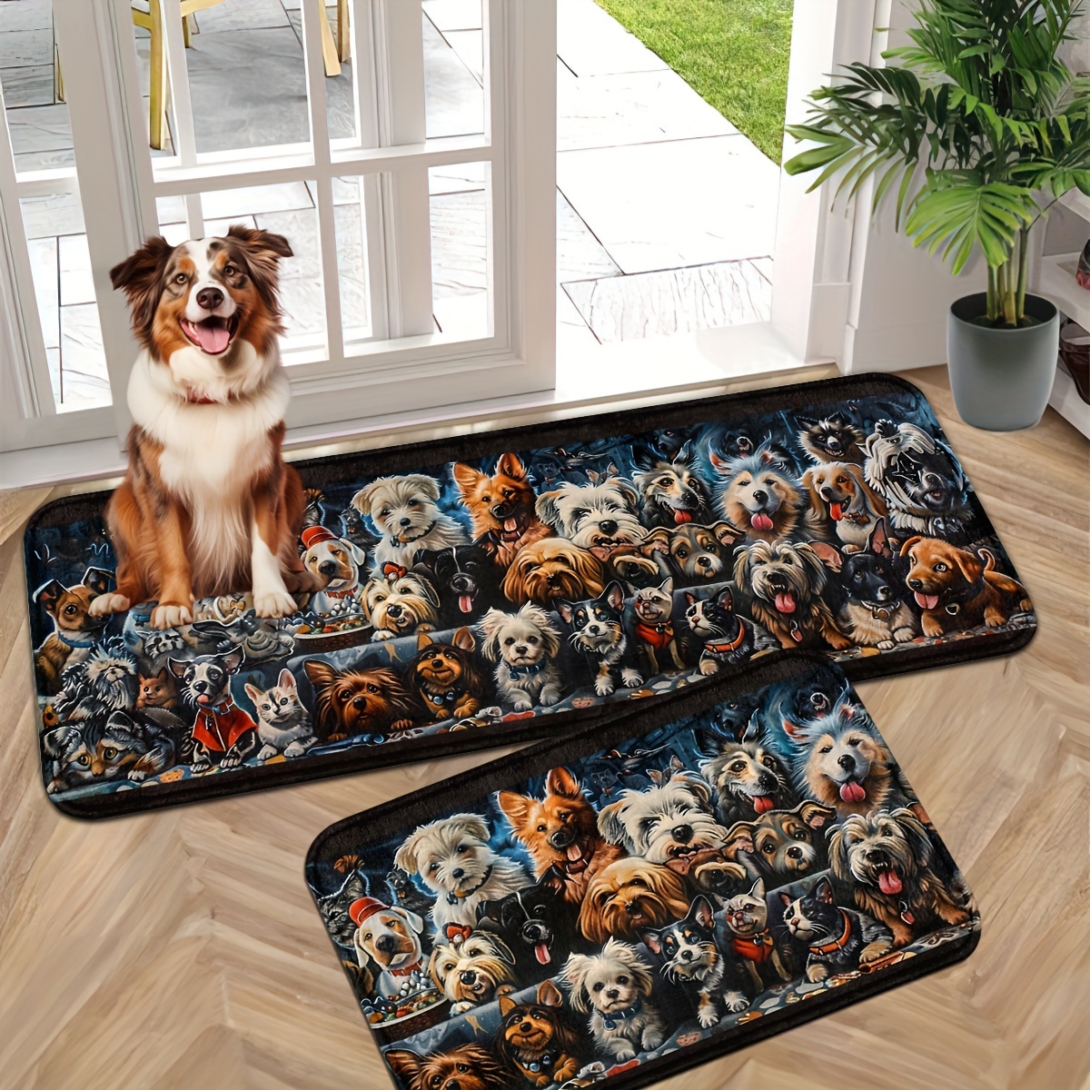 

1/2pcs, Dog Door Mat Indoor Entrance Indoor Door Mats For Entryway Area Rug Entrance Mat Entry Mat Indoor Front Door Mat Front Door Rugs Indoor Mats For Entryway Mud Dirt Trapper Door Mat