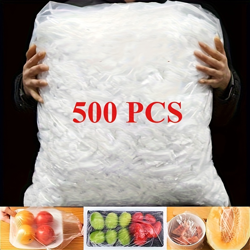 500pcs reusable elastic food covers transparent stretchable plastic bowl and plate covers suitable for kitchen and dining holiday supplies christmas