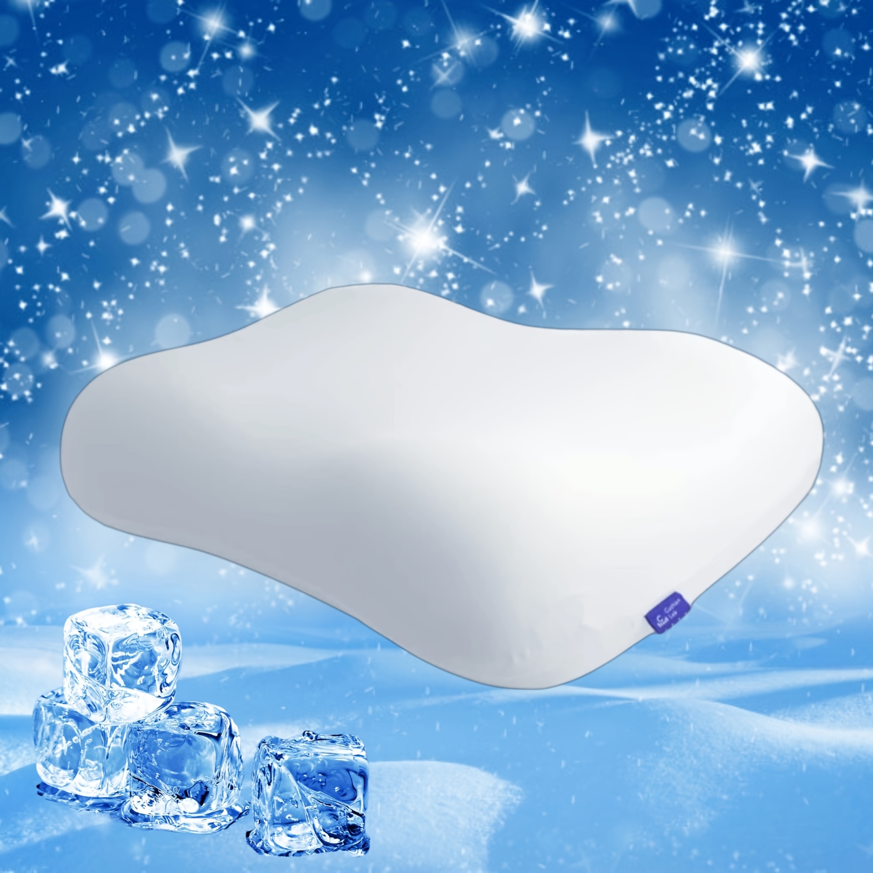TEMU Oreiller pour un Sommeil Réparateur, Design Ergonomique Contouré pour Dormeurs sur le Côté et le Dos, Orthopédique Cervicale avec Soutien du Cou