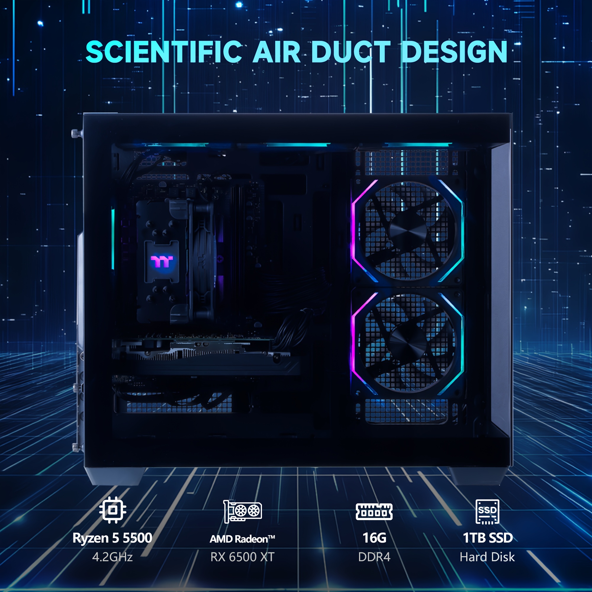 gaming pc   5 5500   rx 6600 1tb ssd 16gb   gaming desktop Product details 9